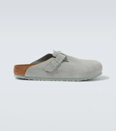 Birkenstock Boston Leather Clogs In Grey