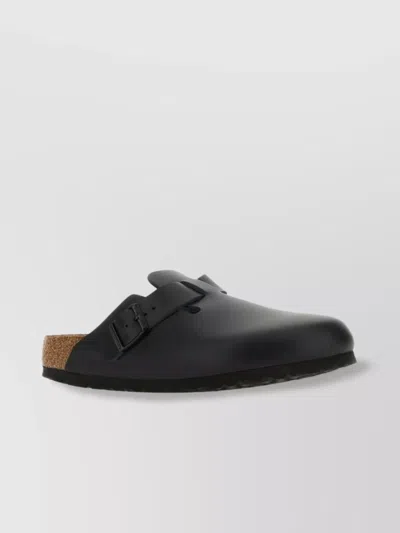 Birkenstock Boston Fur Womens Suede Shearling Clogs In Black