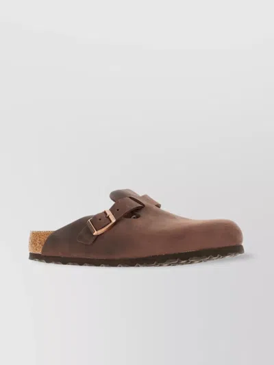 Birkenstock Boston Leather Slippers Cork Sole