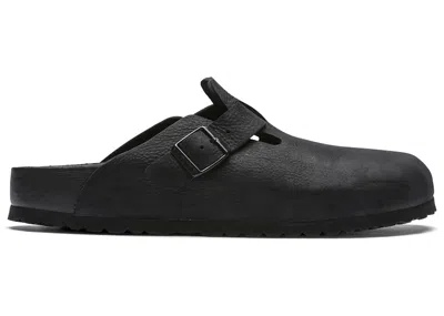 Pre-owned Birkenstock Boston Leather Triple Sneakers In Black