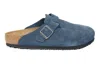 Birkenstock Boston Leve Bs Clogs Regular Fit Suede New Navy In Blue