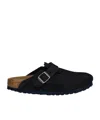 Birkenstock Black Boston Loafers In Black