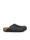 Birkenstock Boston Mules In Black