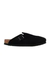 Birkenstock Black Boston Loafers In Black