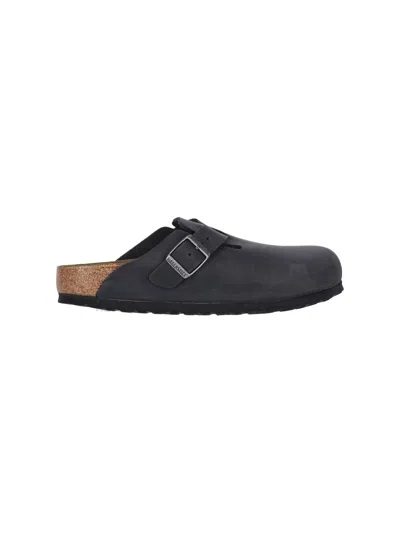 Birkenstock 'boston' Mules In Black  