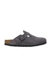 Birkenstock Boston Mules In Black