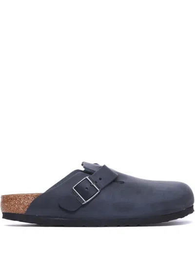 Birkenstock Boston Mules In Blue