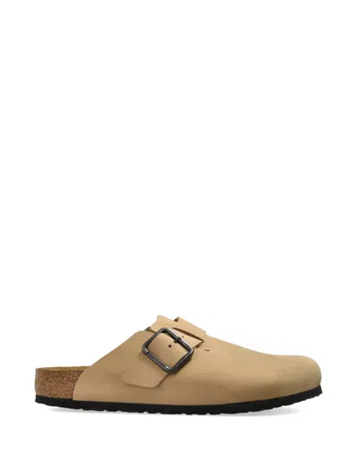 Birkenstock Boston Mules In Brown