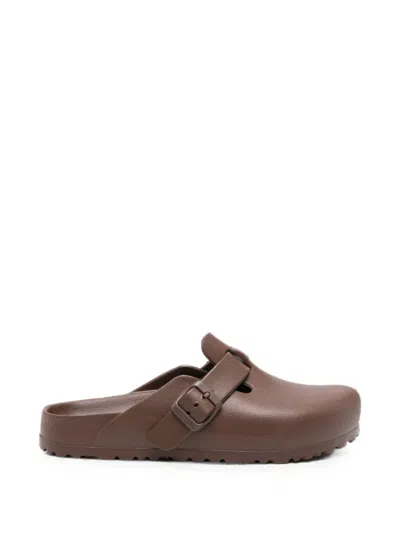 Birkenstock Boston Mules In Brown