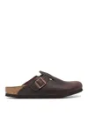 Birkenstock Boston Oiled Sabot In Habana Leather In Brown