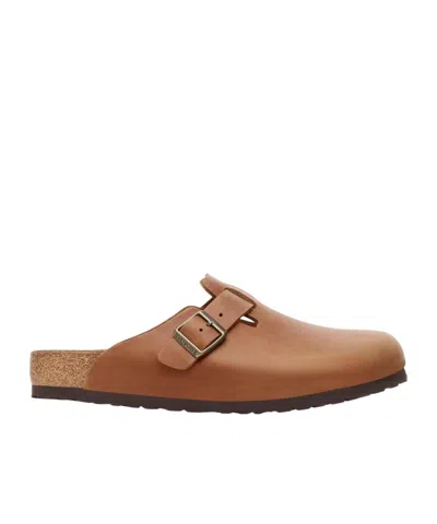 BIRKENSTOCK BIRKENSTOCK BOSTON LOGO ENGRAVED BUCKLED MULES