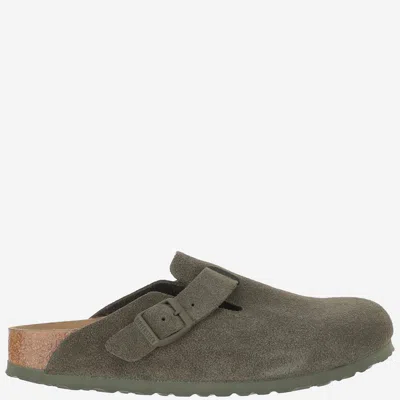 Birkenstock Boston Mules In Green