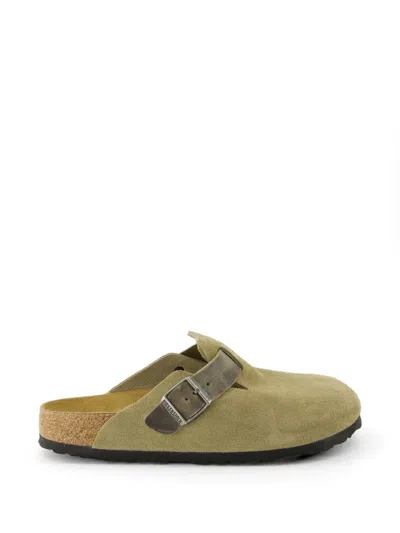 Birkenstock Boston Mules In Green