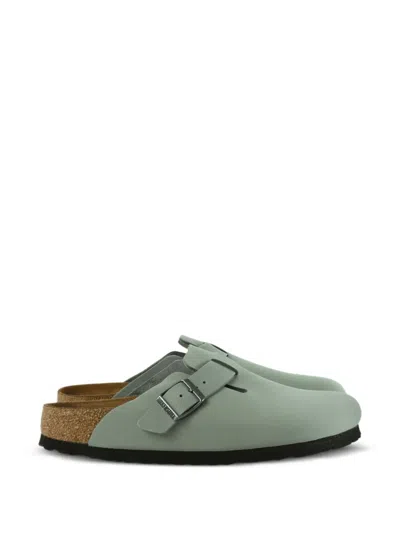 Birkenstock Boston Mules In Green