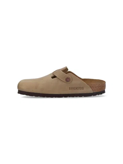 Birkenstock Boston Mules In Tabacco Brown
