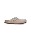 Birkenstock Boston Felted Slippers In Taupe