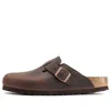 Birkenstock Boston Mules In Brown