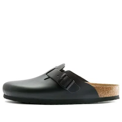 Birkenstock Boston Natural Leather Narrow Fit 'black'