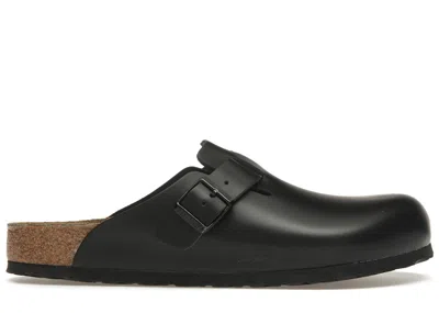 Pre-owned Birkenstock Boston Natural Leather Sneakers In Black