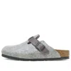 Birkenstock Boston Wool Felt Clog In Gray