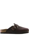 Birkenstock Boston Oiled-leather Clogs In Brown