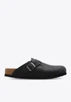 Birkenstock Boston Oiled Leather Sandals In Black