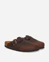 Birkenstock Boston Oiled Sabot In Habana Leather In Brown