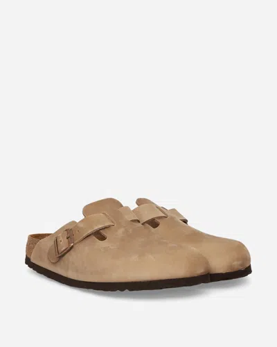 Birkenstock Boston Oiled Leather Sandals Tobacco In Brown