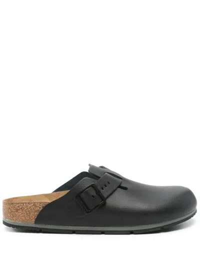 Birkenstock Boston 2.0 Pro Leather Slippers In Black