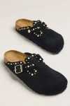 Birkenstock Boston Rivets Studded Buckle Mules In Black
