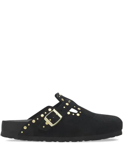 Birkenstock Boston Rivets Mules In Black