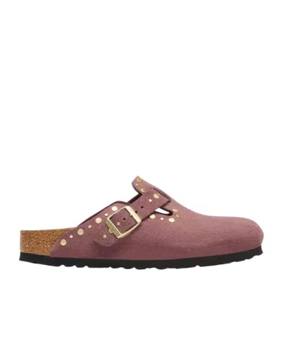 Birkenstock Boston Rivet-border Clogs In Brown