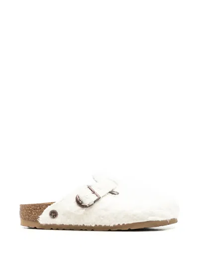 Birkenstock Boston Round-toe Mules In White