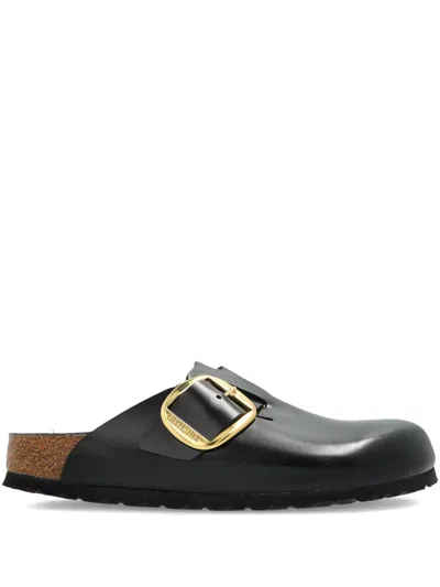 Birkenstock Open Back Mules Featuring Buckle Detail In Black