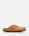 Birkenstock Boston Suede Sandals In Brown