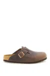 Birkenstock Chocolate Leather Boston Slippers