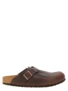 Birkenstock Chocolate Leather Boston Slippers