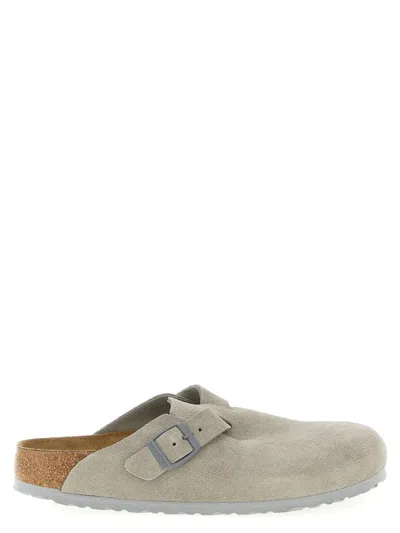 Birkenstock 'boston' Sabots In Gray