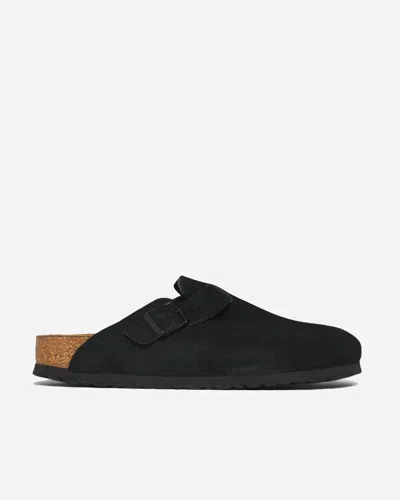Birkenstock Shearling Lined Slippers In Black