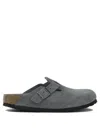 Birkenstock Boston Mules In Gray