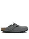 Birkenstock Boston Mules In Gray