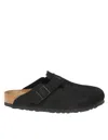 Birkenstock Sabot Boston Bf In Black Suede Color In Black