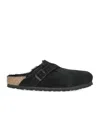 Birkenstock Boston Shearling Black Clog In Black