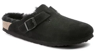 Birkenstock Boston Shearling Clog Narrow In Black