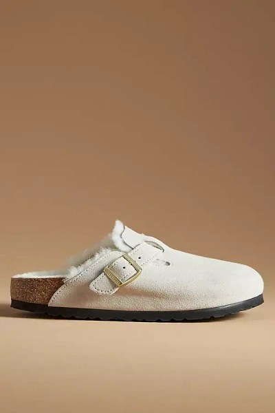 Birkenstock Boston Shearling Clogs In Neutral