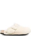 Birkenstock Boston Shearling Mules In Neutral