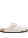 Birkenstock Boston Shearling Mules In White