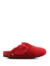 Birkenstock Boston Shearling Sabot In Red