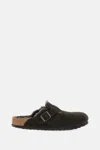 Birkenstock Boston Shearling Suede In Brown