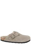 Birkenstock Buckle-fastening Suede Sandals In Taupe